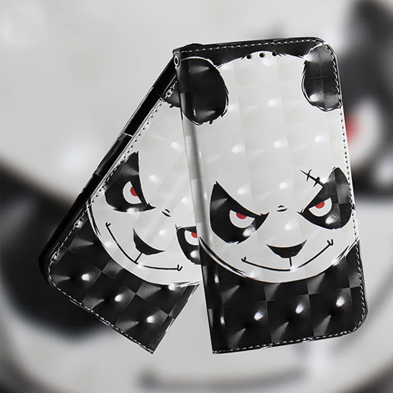 الفاخرة محفظة جلدية فليب حالة ل شياو mi mi A2 6X 3D لطيف الحيوان القط خزانة حامل غطاء ل Xio mi الأحمر mi 5 زائد ملاحظة 5 برو