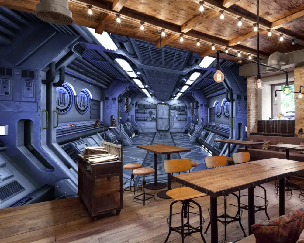 Free Shipping Space Capsule KTV Decorative Mural Custom Hotel Wallpaper Bedroom Mural Fashion Restaurant Decoration Wallpaper Free Shipping Space Capsule KTV Decorative Mural Custom Hotel Wallpaper Bedroom Mural Fashion Restaurant Decoration Wallpaper