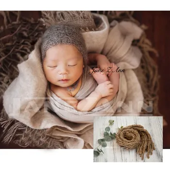 

Jane Z Ann Newborn photography props hemp rope woven mesh mattress baskets filler studio photo shooting accessories