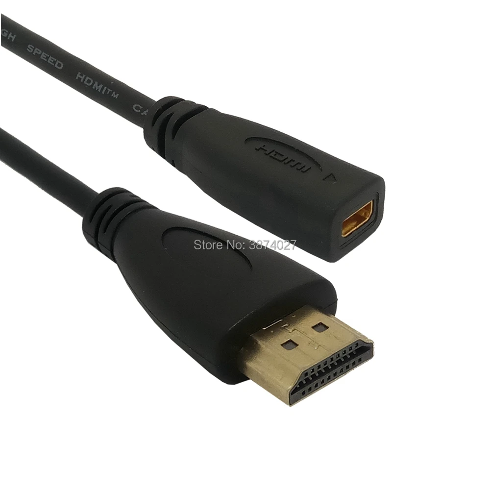 20 см разъем micro-HDMI Женский к HDMI Мужской Кабель-адаптер