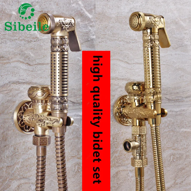SBLE Antique Brass Handheld Bidet Spray copper Bidet Sprayer Toilet