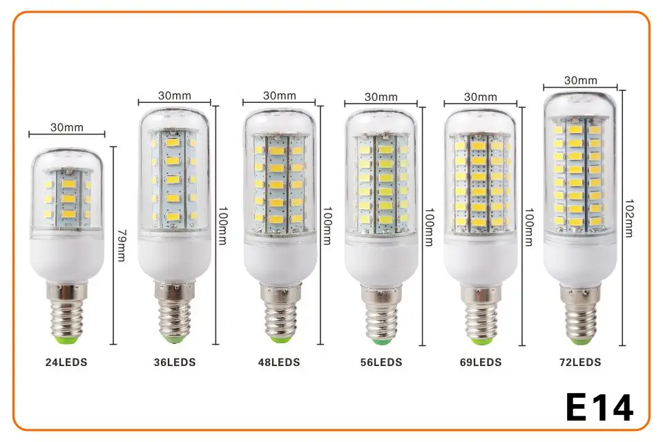 LATTUSO светодиодный светильник E27 E14 G9 кукурузы светильник SMD 5730 лампада светодиодные лампочки 220V люстры лампы в форме свечи Luz 24 36 48 56 69 72 светодиодный s светильник s