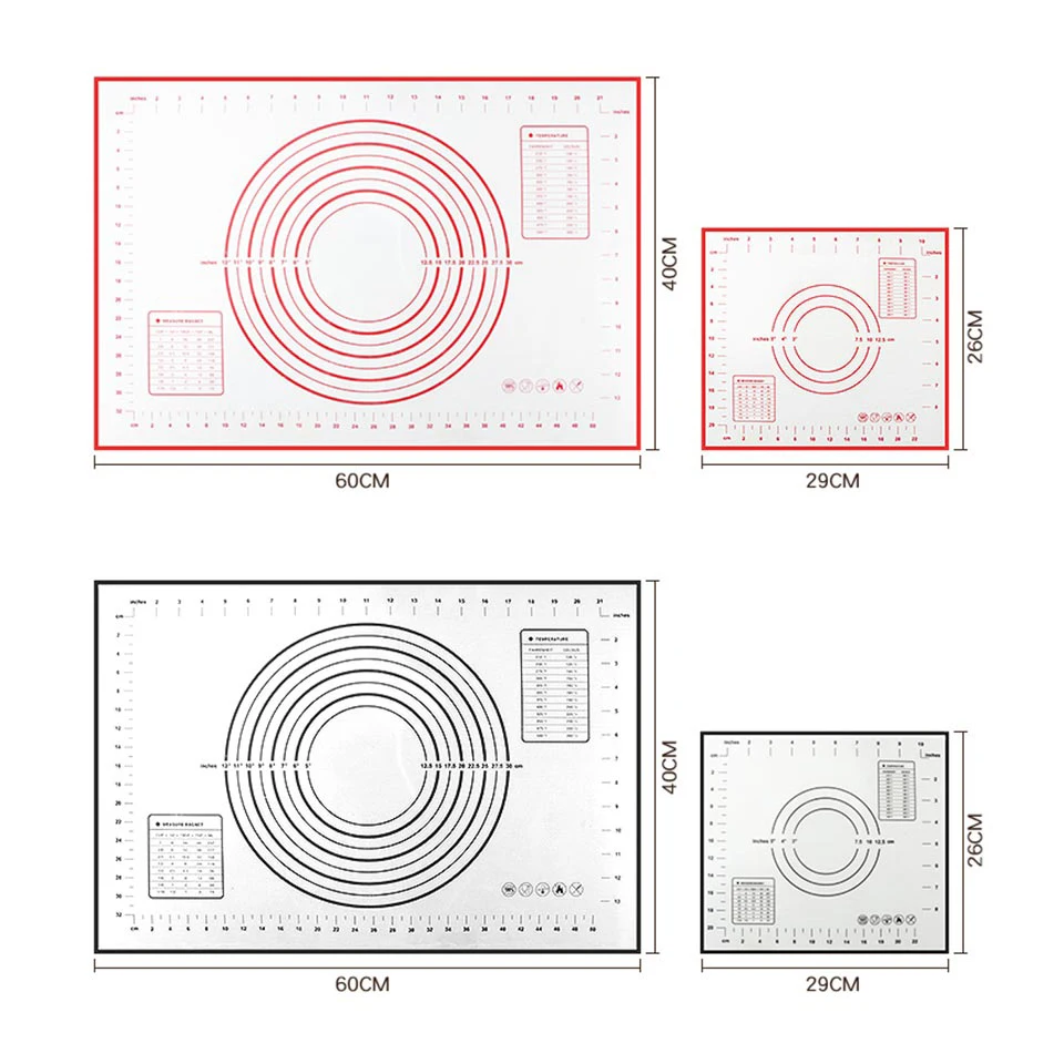 Многоразовый силиконовый коврик для выпечки с антипригарным покрытием для духовки, Экологичный коврик для раскатки теста, большие кухонные обеденные инструменты, Аксессуары для выпечки, горячая Распродажа
