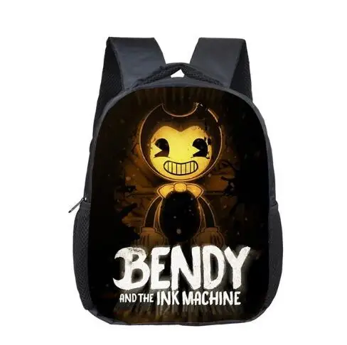 12 بوصة Bendy و الحبر آلة الروضة الطفلي صغيرة حقيبة مدرسية الكرتون الكتب الأطفال طفل طفل حقيبة طفل على ظهره