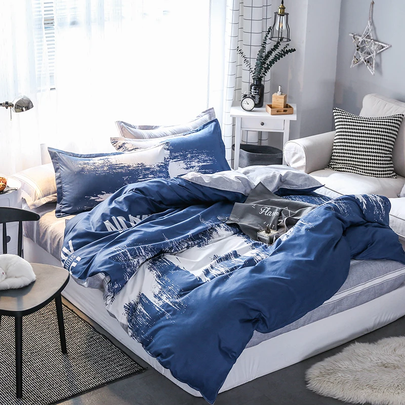 

Splash Ink Personality Bedding Set Cartoon Duvet Cover Twin Full Queen King Size 3 /4PCS Bedclothes