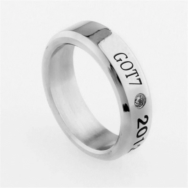 

KPOP GOT7 Ring Titanium Steel 7 FOR 7 Finger Ring JB Jackson Mark Bambam Jewelry Accessories for Men and Women Female Male