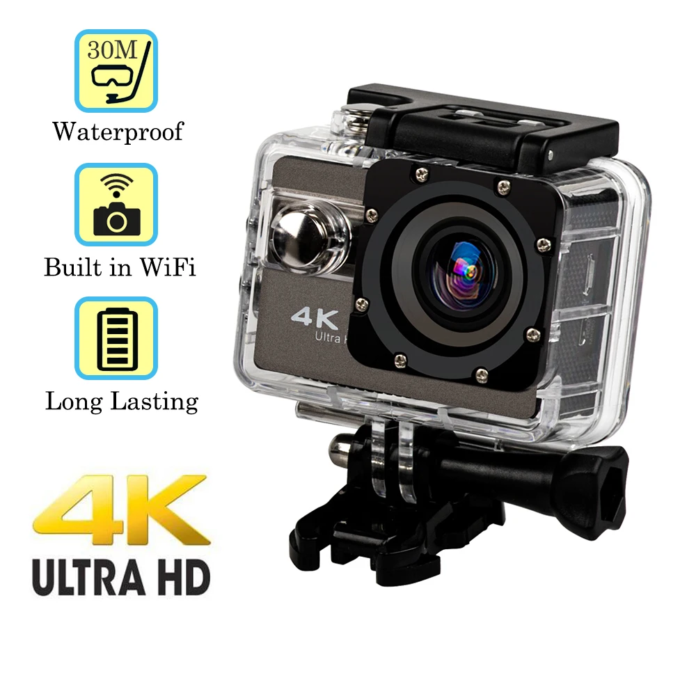 

Mini WiFi Sports Action Waterproof Camera Underwater 100feet Ultra 4K Mini Video Camcorder Micro Outdoor Sports DVR Camera