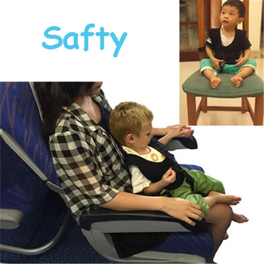 New Baby Seat Safety Vest Travel Plane Car Train Portable Kids Seat Belt Harness Black Safety