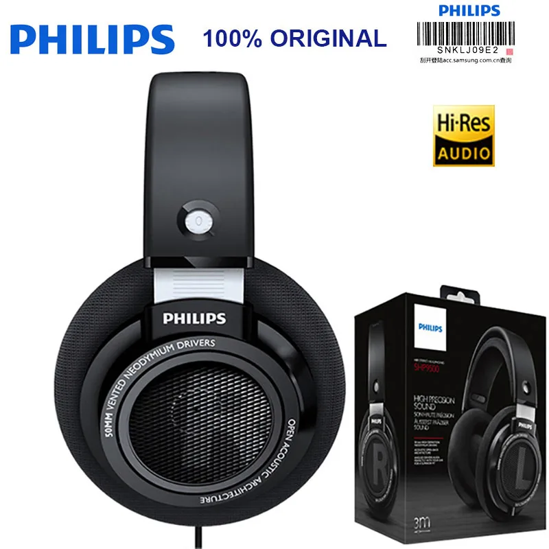 Оригинальный Philips SHP9500 наушники с активным Шум шумоподавления 3 метров гарнитура для Xiaomi MP3 официальный Тесты