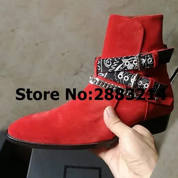 

Newest Original Suede Men Ankle Chelsea Boots Round Toe Casual Outdoor Motorcycle Boots Autumn Winter Male Short Ankle Booties
