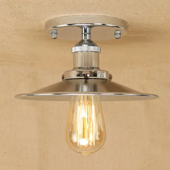 

Chrome American Iron Modern LED ceiling light Vintage decoration dining room balcony bedroom living room ceiling lamp RCL0008