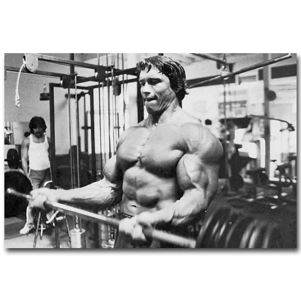 Unframed-3 Arnold Schwarzenegger Bodybuilding Motivierende Zitate Poster Wand Bilder Fitness Bilder Leinwandbilder Sportraum Home Gym Dekor 40x60cm