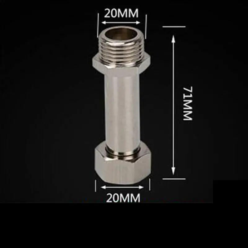 1/2'' BSP Female-Male Thread 71mm Brass Electroplating Straight Connector Union Loose Joint Nut Coupling Pipe Fitting for Water |