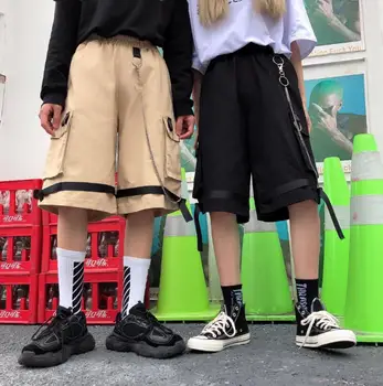 

Harajuku retro chain loose casual cargo pants
