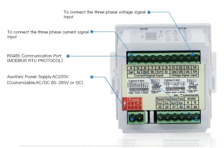 REHE RH-3D6Y 72*72 мм интеллектуальный аналоговый AC DC Hz мультиметр lcd