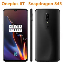 Oneplus 6 t original 6 t 128gb na tela, impressão digital snapdragon 845 6.41