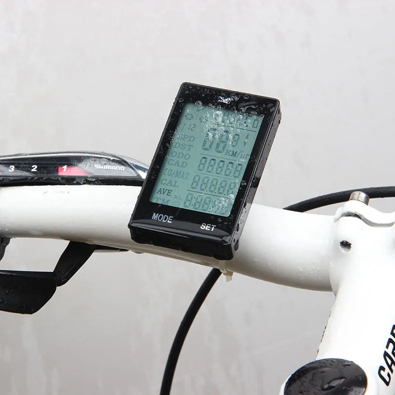 Велосипедный велосипедный компьютер беспроводной большой экран задний светильник водонепроницаемый черный велосипедный Спидометр Компьютер велоциметро bicicleta
