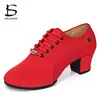 Woman's Latin Ballroom Dance Shoes Soft Sole Cloth Women Tango Practice Dance Shoes Middle Heel Ladies Non-Slip Dance Sneakers ► Photo 1/6