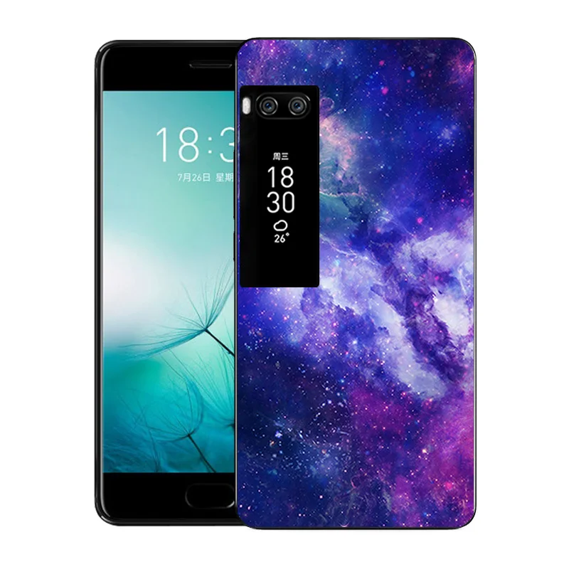 Чехол для Meizu Pro 7 мягкий силиконовый прозрачный чехол из ТПУ с Scape принтом ультра