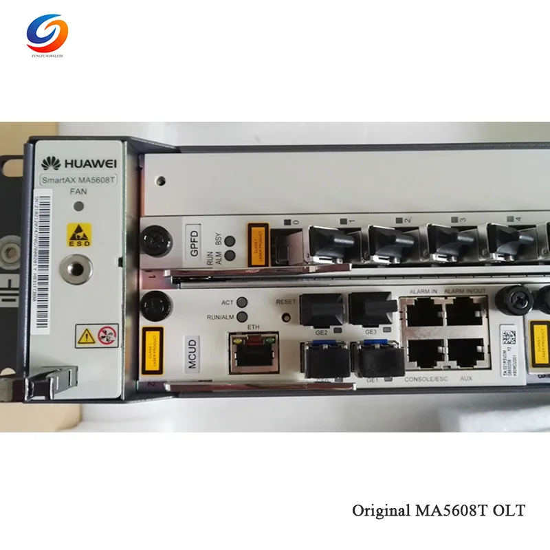 Лучшая цена HW 1" дюймовый OLT GPON OLT MA5608T DC, 1* MPWC силовой Оптический Терминал, 1* MCUD 1G плата управления, GPFD карта