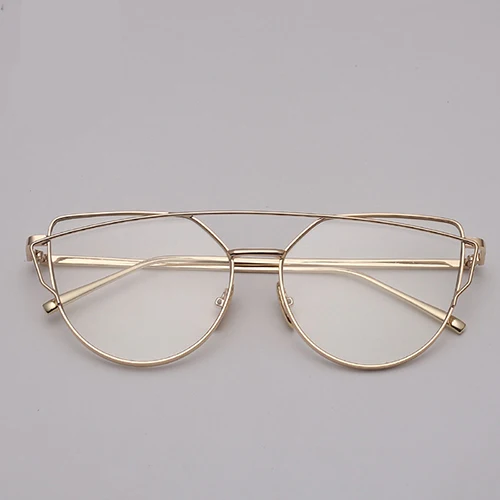 gold white RBROVO, фирменный дизайн, кошачий глаз, солнцезащитные очки для женщин, Ретро стиль, металлические, отражающие очки для женщин, зеркальные, Ретро стиль, Oculos De Sol Gafas - Цвет линз: gold white