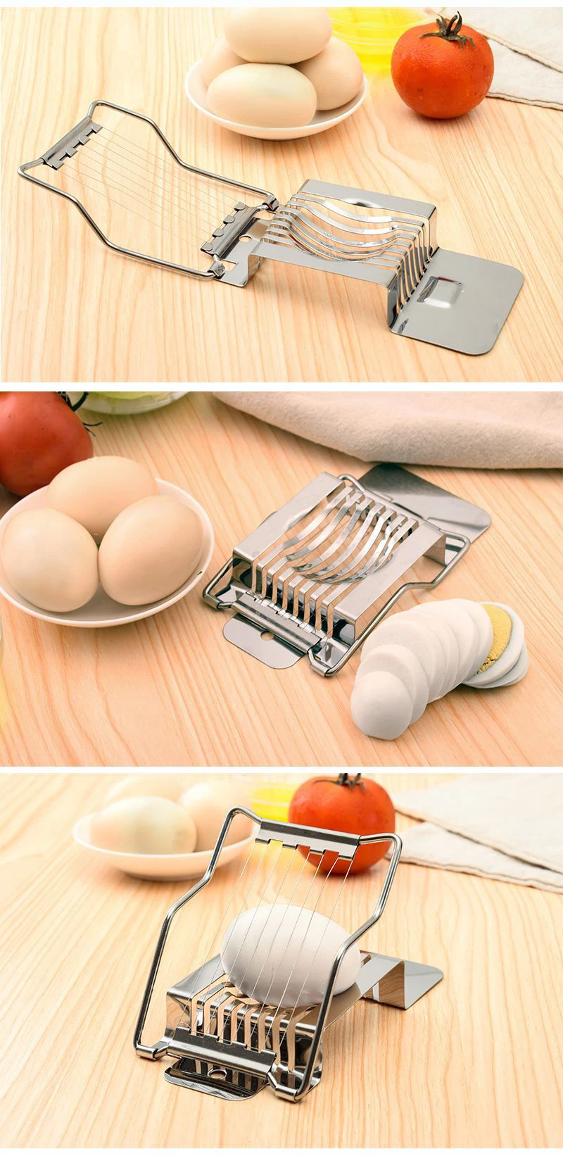 UPORS Яйцерезка нержавеющая сталь раздел резак творческий нож для яиц в мешочек гриб томатный кухонная принадлежность для резки