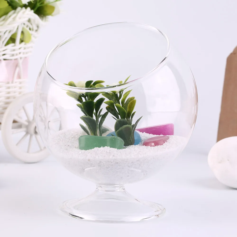 Home Deco Hydroponic Aquarium Fish Glass Vase Tank Plant Container Terrarium Popular New