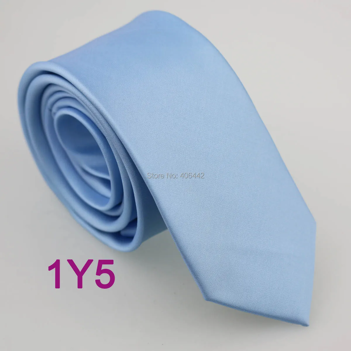 

2016 YIBEI Coachella Ties Solid Color Light Blue Necktie Jacquard Woven Skinny Neck Ties 6cm Mens Narrow Tie Microfiber Gravata
