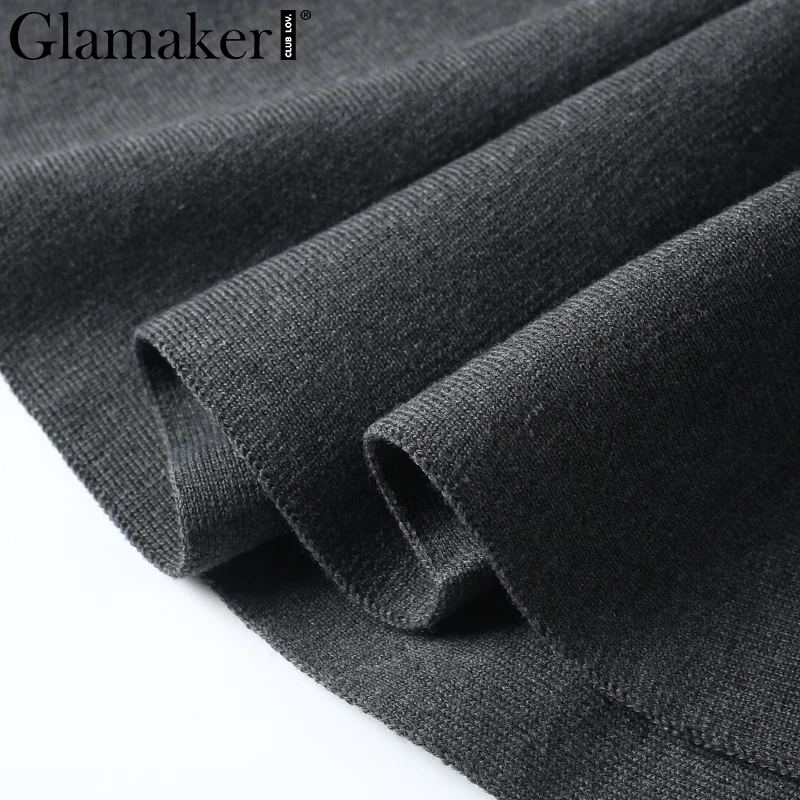Женская трикотажная юбка трапеция Glamaker элегантная плиссированная мини с высокой