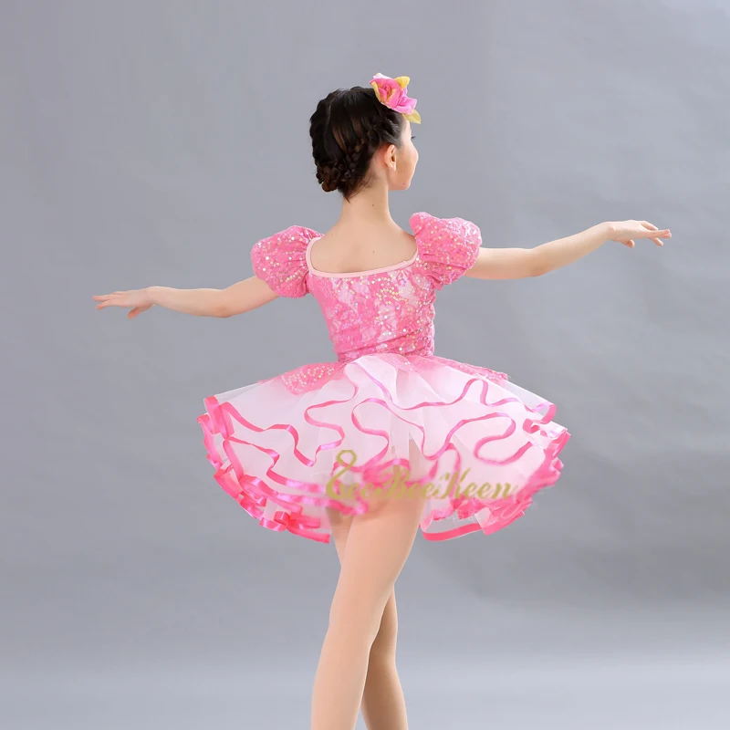 Robes de Ballet pour enfants, rose/pêche, vêtements de princesse, Costume  de danse de Ballet pour filles - AliExpress