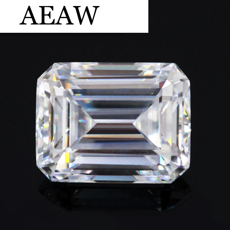F Colorless 1.2CT 7*5mm Moissanite Emerald Cut VVS1 Moissanite Loose