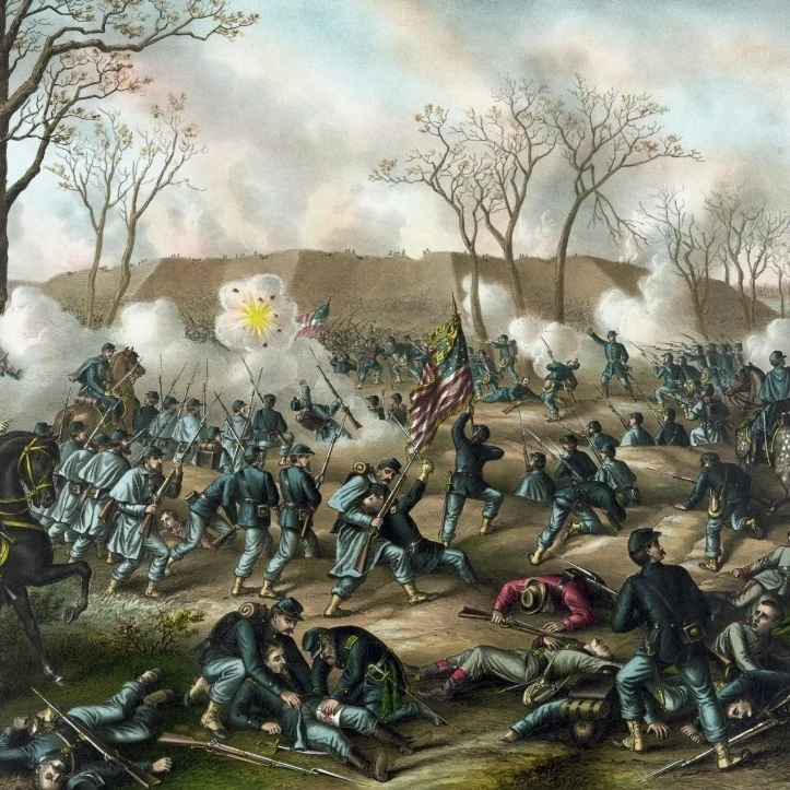 Civil War Print of The Battle of Fort Donelson Poster Print (33 x 23)