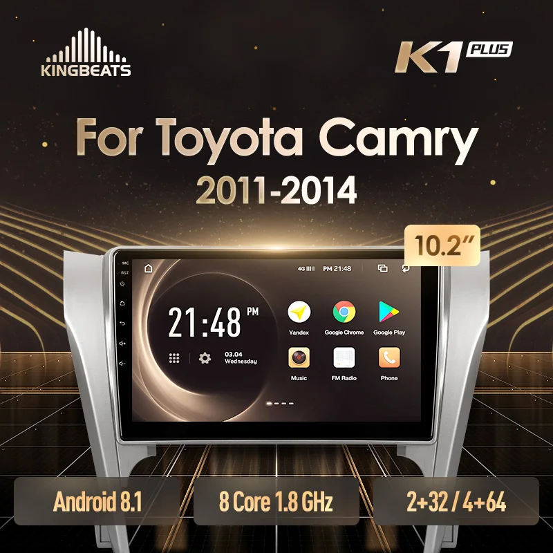

KingBeats Android 8.1 Octa-Core head unit 4G in Dash Car Radio Multimedia Video Player Navigation GPS For Toyota Camry 50