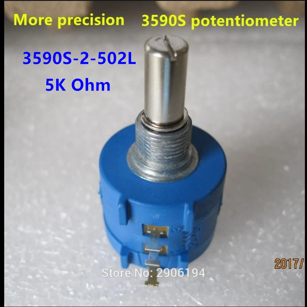 1pcs 3590S-2-502L 5K Ohm Rotatif bobiné Précision Potentiomètre Pot 10 tour 
