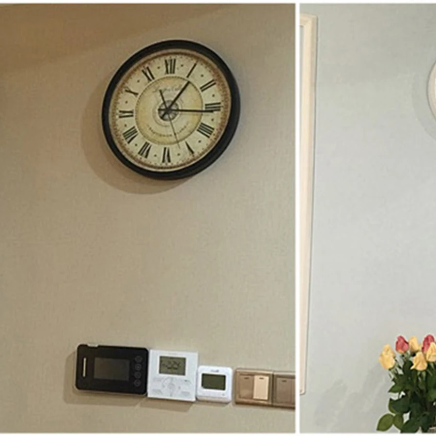 Ретро деревянные настенные часы в европейском стиле Кварцевые водонепроницаемые настенные часы свадебные украшения Винтажные часы 50A0845