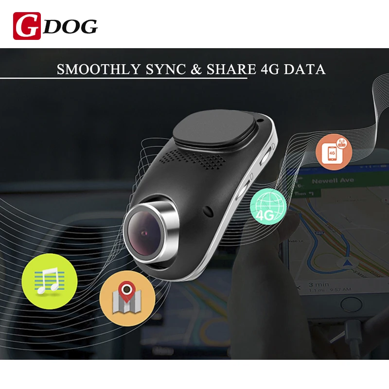 G dogt1 4 г dashcam Android GPS ADAS тире камеры двойной объектив Камара automovil Ночное видение auto