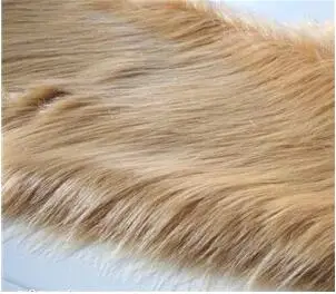 Luxury Long Hair Faux Fur Fabric Plush Toy Fabric 50x150cm - Цвет: lt camel