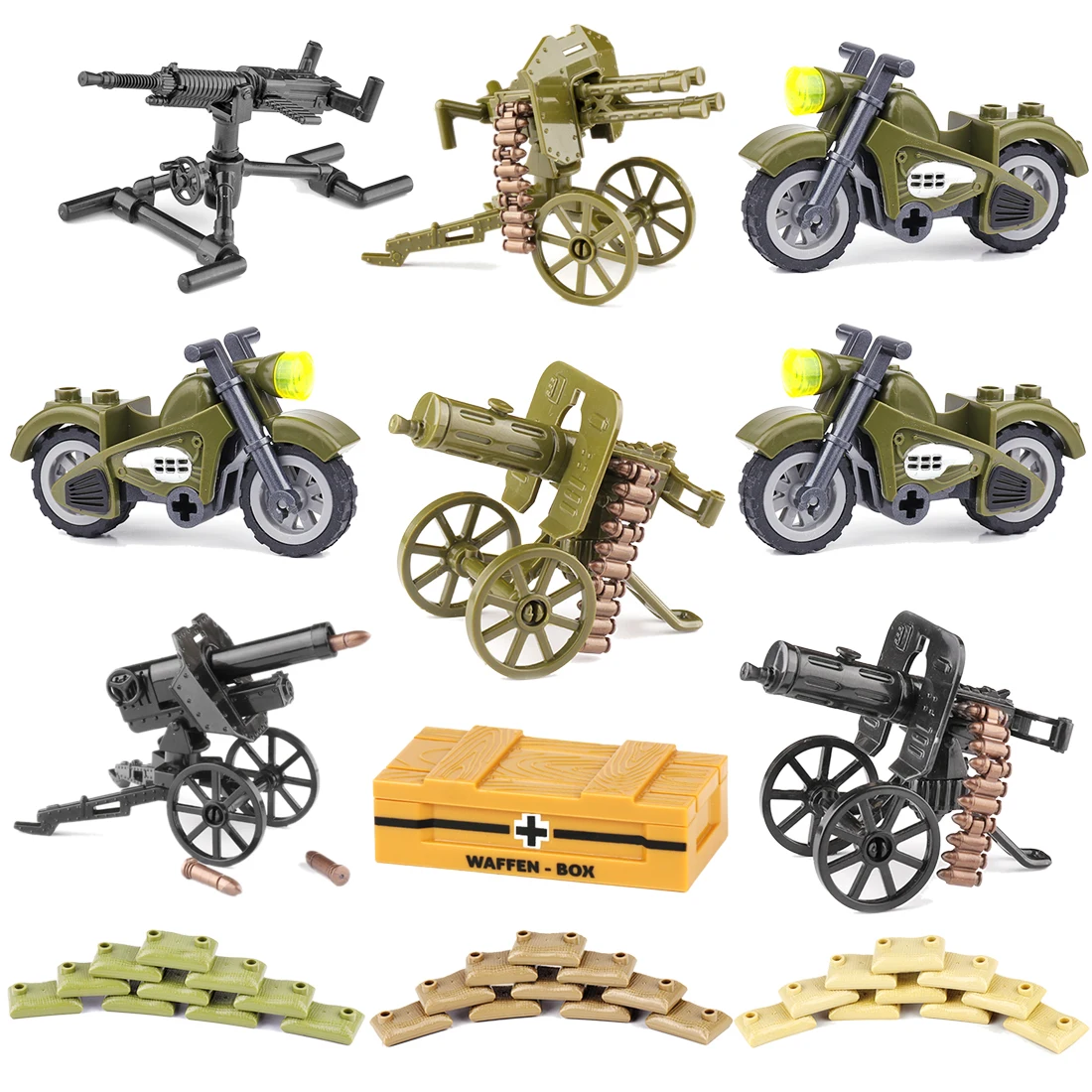 

UTOYSLAND Military War Theme DIY Small Particle Weapon Building Block Model Puzzle Assemble Toy For 100% Building Block Brands