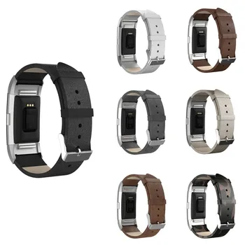 

LAOKE Leather Band For Fitbit charge 2 Replacement WatchBands Strap for Fitbit Charge 2 Wrist With Metal Head Adapter