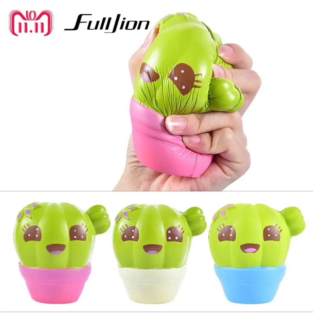

Fulljion Fun Novelty Gag Stress Relief Toys Squishy Slow Rising Squishe Cactus Squisy Gadget Gags Practical Jokes Toy