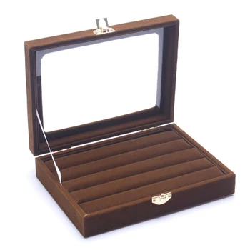 

2015 New Fashion Brown Jewelry Accessories Box jewelry box jewelry storage box princess European Cosmetic/casket Wholesale