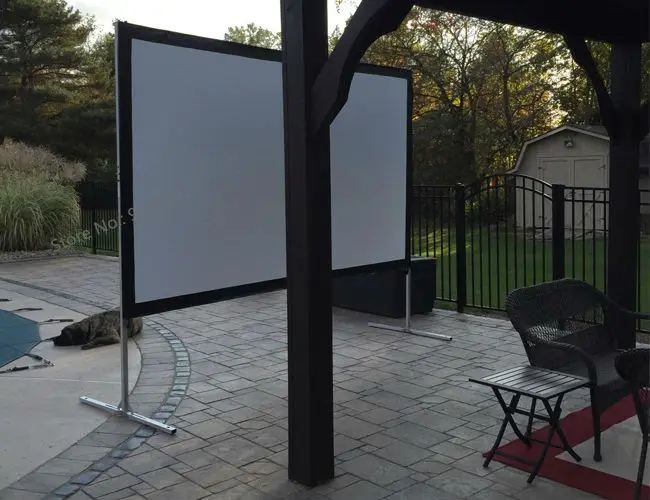 150 inch 16 to 9 fast folding projection screen pic 12