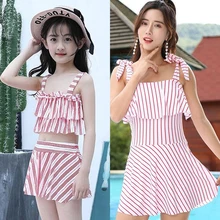 Купальный костюм для мамы От 5 до 12 лет дочки женский купальник бикини для девочек Детская летняя одежда для купания пляжный купальный костюм слитный цельный