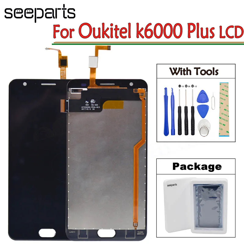ЖК дисплей 5 дюйма для Oukitel K6000 Plus сенсорный экран дигитайзер в сборе замена K6000Plus