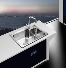 Bayka 201/304 edelstahl gebürstet matt spülbecken, ablauf Montage Abfall Sieb, korb, wasserhahn, dispensor (Optional)