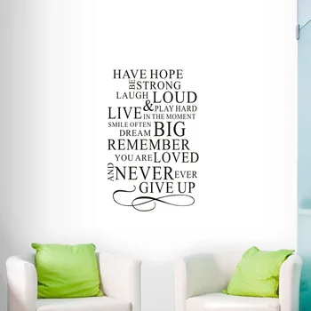 

Vinyl Wall Decals Have Hope Be Strong Laugh Loud Quote Wall Stickers Text Home Decoration Accessories Poster