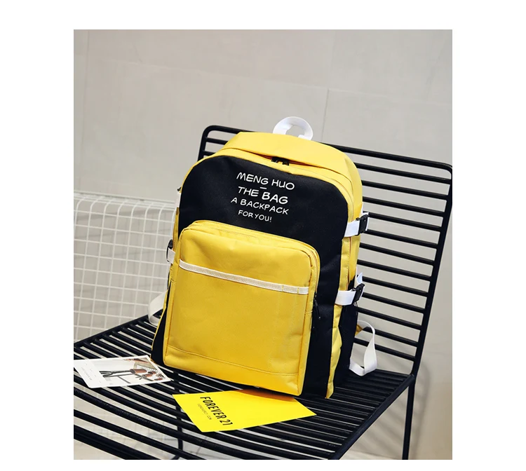 Menghuo 2PCSSet Women Backpacks Panelled Book Bags Preppy Style School Bags for Teenage Girls Composite Backpack Sets Mochila (39)