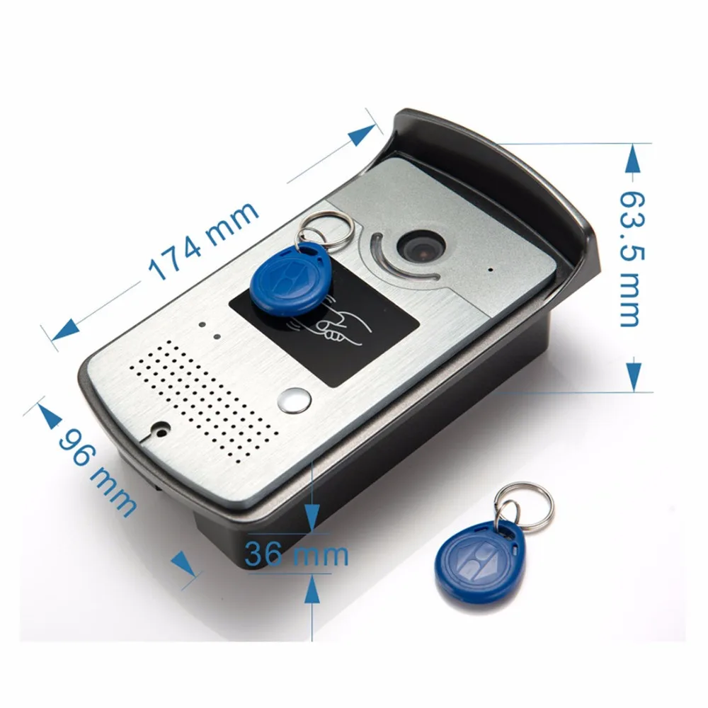 SmartYIBA 7 дюймов проводной видеодомофон RFID карты доступа разблокировать ЖК дисплей TFT Цвет экран Мониторы ИК видеодомофоны 1000TVL телефон двери