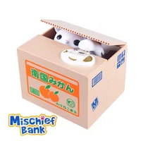 Free shipping Mischief Bank Piggy Bank Cat Automatic Electric Stole Coin Piggy Bank  Money Saving Box Gifts For Kids children