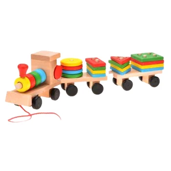 

baby Wooden Train Educational toys